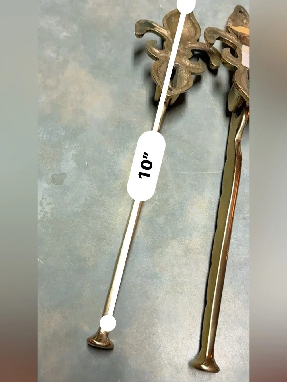 Vintage Brass Fleur-de-Lis Wall Hooks - Gold Finish made in Korea